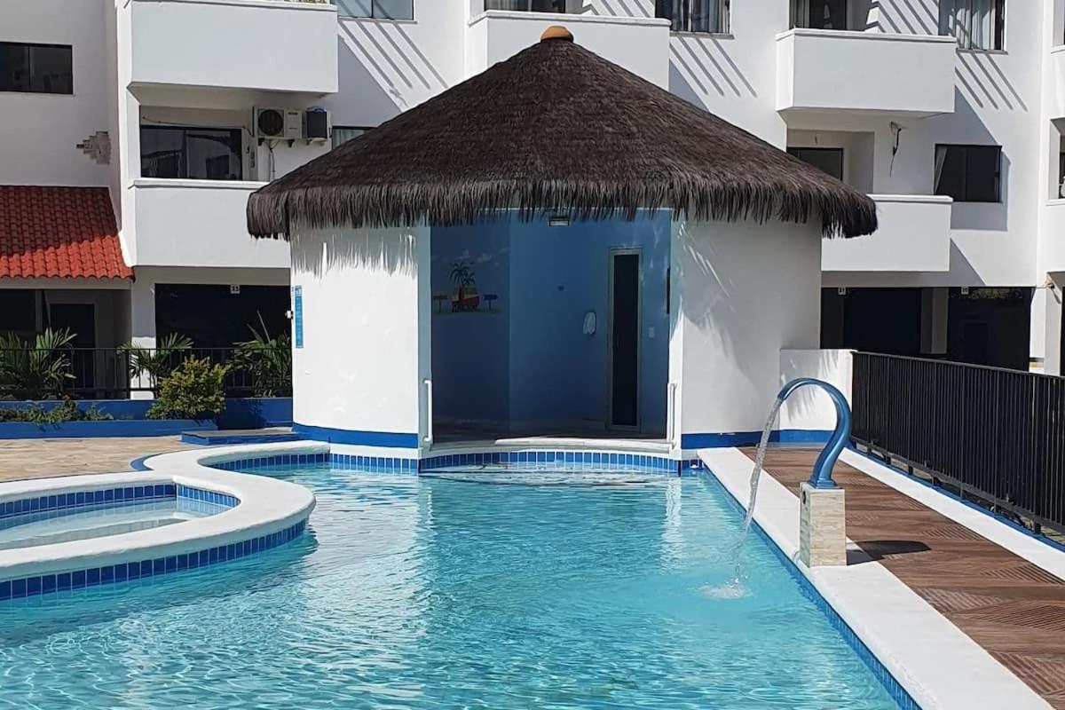 Apto Na Orla Da Praia Grande Com Piscina E Garagem 阿拉亚尔-杜卡布 外观 照片